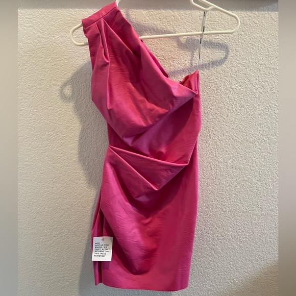 Faux Leather Mini Dress - Picture 2 of 4